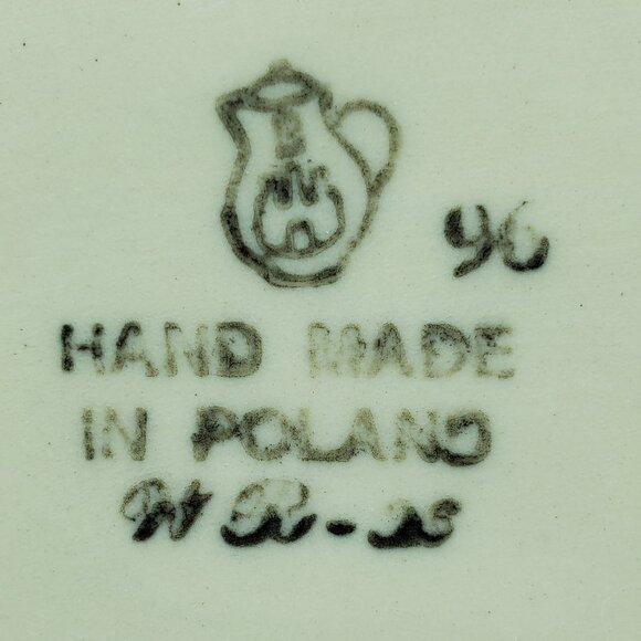 Polish Pottery Peacock Leaves 10" Baker Rectangular Octagonal BakingServing Dish - Picture 9 of 11